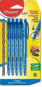 Maped Helix USA Ice Clic Retractable Ballpoint Pens, Blue, Pack Of 5 ...
