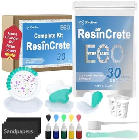 JDiction ResinCrete Kit, Fast Curing Complete Resin Kit for Beginners ...