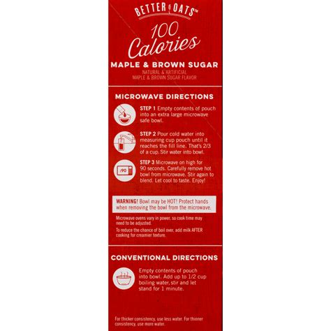 Buy Better Oats, Instant Oatmeal, Maple & Brown Sugar, 100 Calorie Pack ...