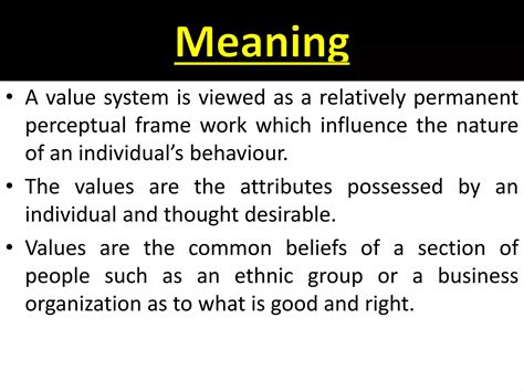 Values - Organisational Behaviour | PPTX - importance of values in organisational behaviour