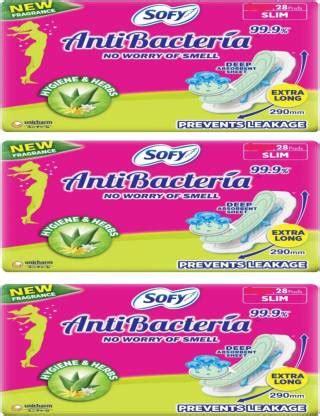 SOFY Antibacteria xl 28+28+28 pad pack of 3 Sanitary Pad | Buy Women ...