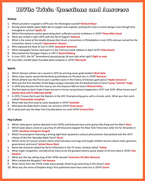 Trivia For Seniors - 10 Free PDF Printables | Printablee