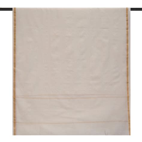 Buy Off White Woven Pure Chanderi Dupatta with Zari Border 48233/1 | FFAB