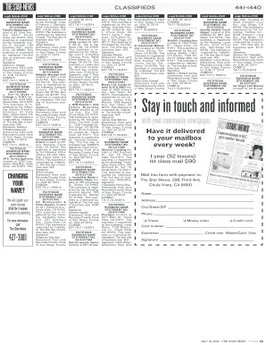 Fillable Online fictitious business name statement - Chula Vista Star ...