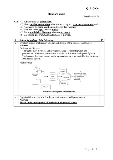 BI April 2019 - solution paper - (Time: 2½ hours) Total Marks: 75 N. B ...