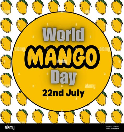 World Mango Day. Social Media Post Template and design with Emoji Mango ...
