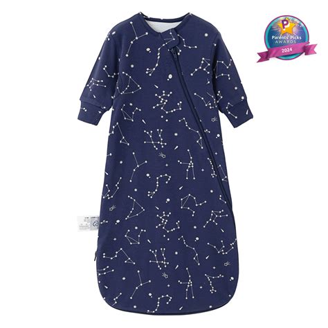 Camel Wool Long Sleeve Sleep Sack 2.5 TOG - Constellation | Kaiya Baby