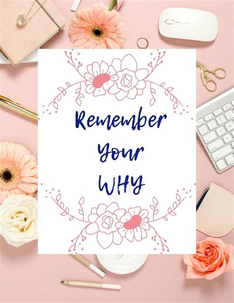 Remember Your Why Printable | Quote Printable | Remember Print - Etsy