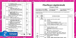 Vara – Model de planificare săptămânală grupa mare