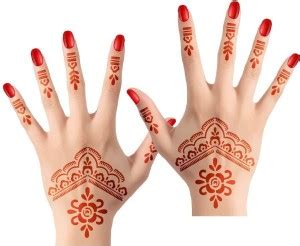 APCUTE Mehandi Henna Temperory Tattoo Design Stencils Sticker for Hand ...