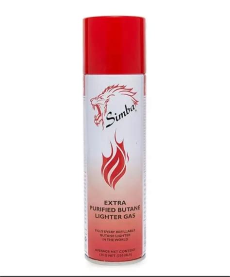 غاز ولاعات البوتان النقي للغاية من سيمبا Simba Extra Purified Butane Lighter Gas