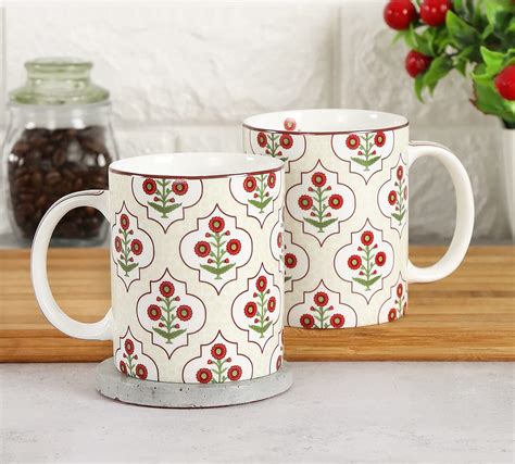 Buy India Circus by Krsnaa Mehta Grey Poppy Flower Coffee Mug | Tea Cup ...
