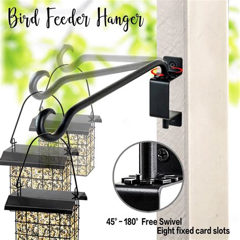 Snapklik.com : AJART Swivel Hanging Plant Bracket: Outdoor Bird Feeder ...