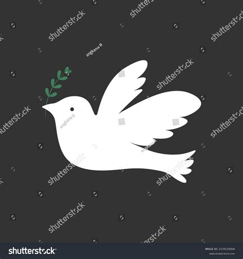 Dove Olive Branch Symbol Peace On Stock Vector (Royalty Free) 2129159006 | Shutterstock