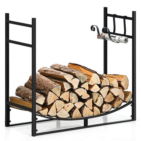 Goplus 30-in x 13-in x 33-in Steel Quarter Cord Firewood Rack OP70816 ...
