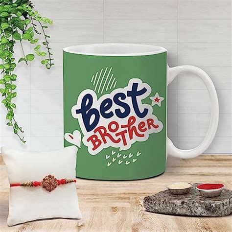 The Purple Tree Rakhi for Brother with Mug and Card Hamper, Rakhi Gift ...