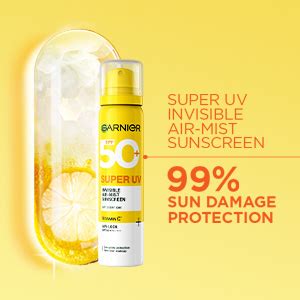 Garnier SuperUV Invisible Air Mist Sunscreen SPF50 PA++++ UVA/B for ...
