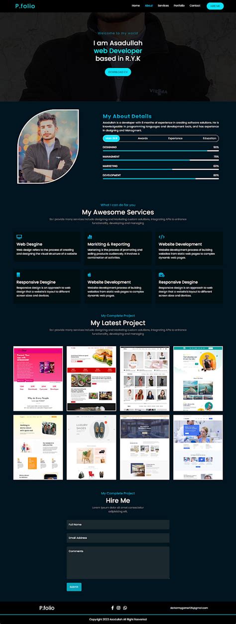 Image result for Portfolio en HTML et CSS