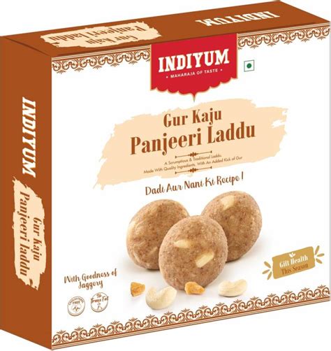 Indiyum Sweet Mithai Gur Kaju Panjeeri Laddu Box Price in India - Buy ...