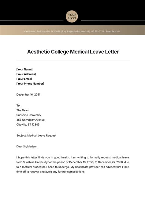 Free Medical Letter Template to Edit Online