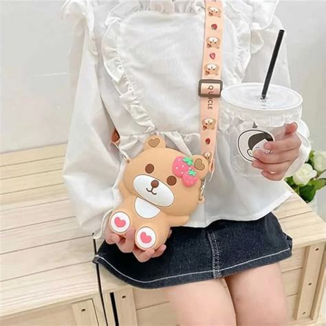Cute Teddy Design Silicone Sling Bags for Girls – DOD Kart