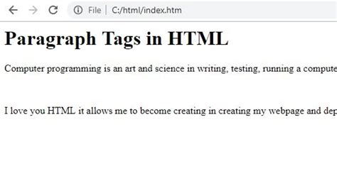 Image result for HTML Code Paragraph