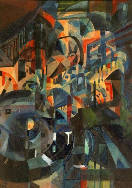 Night - Gaganendranath Tagore - Cubist Painting - Canvas Prints by ...