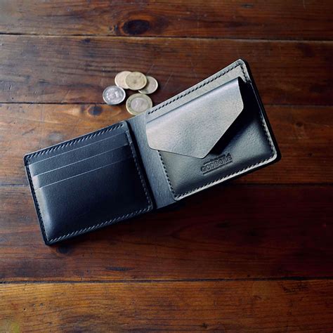 Coin Pocket Wallet, Black Full Grain Leather | Built to Last – Godbole Gear