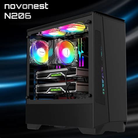 Buy Novonest N206-3 120mm ARGB PC Case Fan, 6 Pin Connector, SATA Power ...