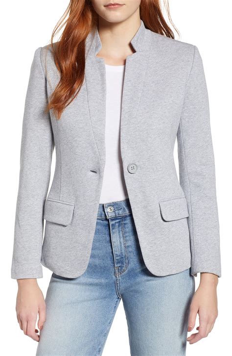 Gibson Notch Collar Cotton Blend Blazer | Blazer outfits for women ...