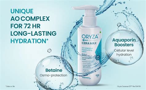 Buy Oryza CERAMAX Intensive Moisturizing Lotion 250 ml | For Dry ...