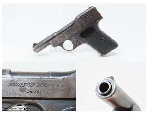 c1920s mfr. WEIMAR Era FRANZ STOCK 7.65x17mm .32 ACP Pistol Germany WW2 ...