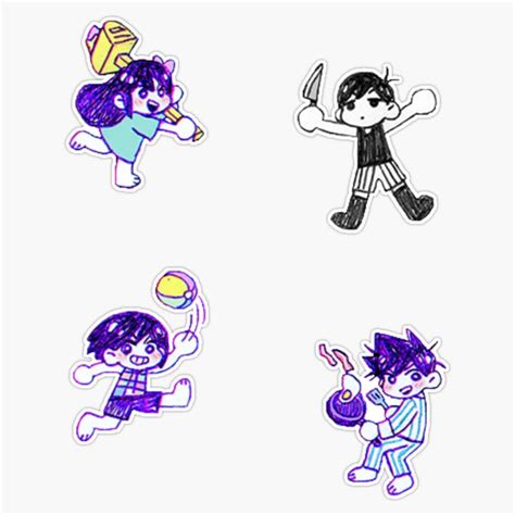 Buy Omori Aubey Sunny 8 Bit - Omori Memes - Omori Pack Sticker Bumper ...