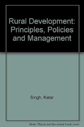 Buy Rural Development: Principles, Policies and Management Book Online ...