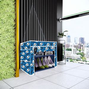 Furnbolo Before Christmas Print 2 Layer Collapsible Shoe Rack Metal ...