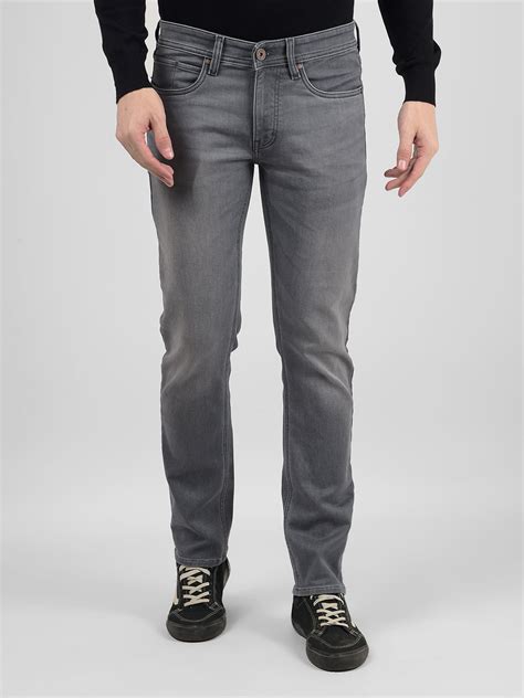Buy Men's Grey Low Rise Skinny Fit Sustainable Jeans Online | Numero Uno