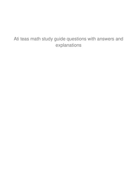 ATI-TEAS Test Study Guide Math 的图像结果