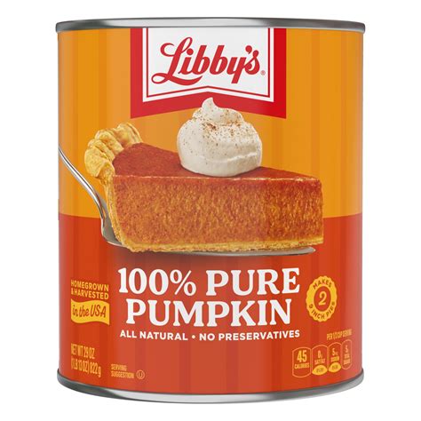 Libby's 100% Pure Pumpkin Canned Pumpkin Puree for Baking Pumpkin Pie ...