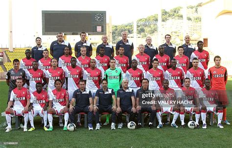 Monaco football club's players pose for the official picture of the ...
