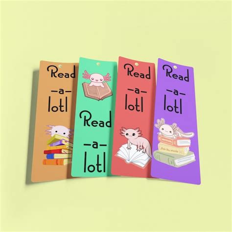 Editable Axolotl Printable Bookmarks KIDS Printable - Etsy India