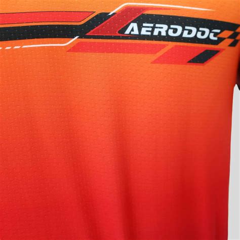 Windflare Fiery Orange Cycling Jersey Premium Aerodoc with Back Zipper