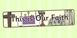 Faith Display Banner - EYFS - Reflection (teacher made)