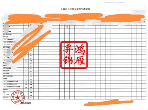 上海对外经贸大学出国中文成绩单打印案例_服务案例_鸿雁寄锦
