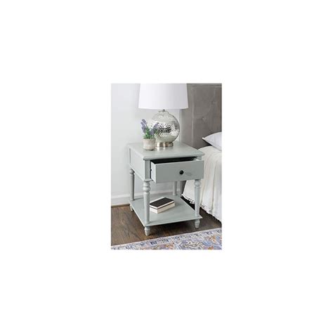 Buy Powell Furniture Linon Mavis Wood Side Accent Table in Gray Online ...