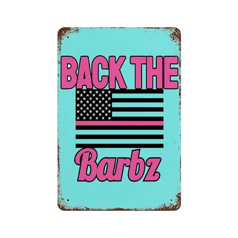 Back The Barbz Anime Poster, Retro Rust Metal Tin Signs Home Poster ...