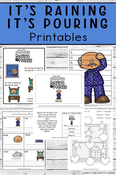 It's Raining, It's Pouring Printables - Simple Living. Creative Learning