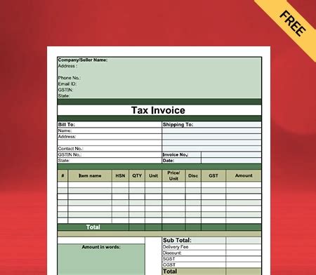 Pharmacy Bill Format Free Download