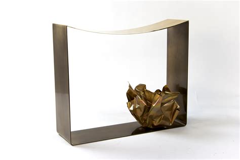 Brass Ribbon Stool by Gentner Design For Sale at 1stDibs | ribbon-like stool pictures, ribbon ...