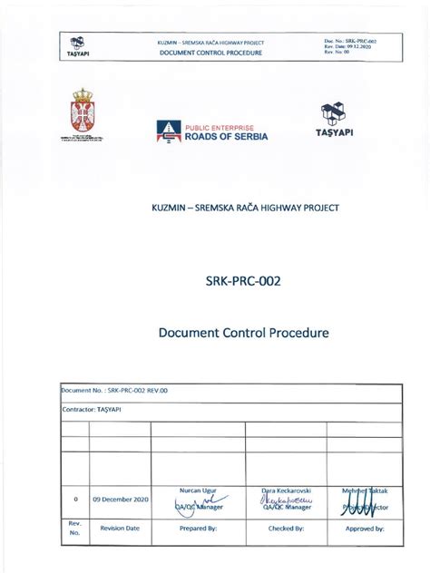 Image result for Document Control Procedure Example