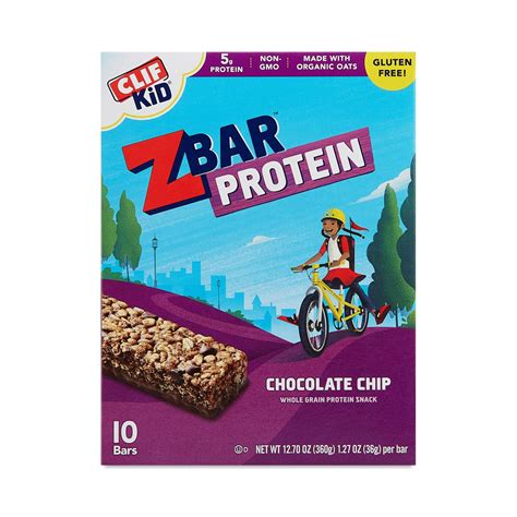 Clif Bar Z Bar Protein Chocolate Chip Bars | Thrive Market